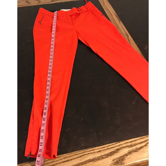 Anthropologie Leifsdottir Orange Cropped Ankle Zipper Pants - Size 4 - Picture 13 of 13